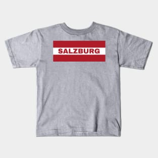 Salzburg City in Austrian Flag Kids T-Shirt